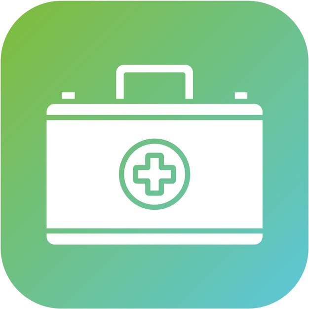Estilo del icono del kit de primeros auxilios de diseño vectorial