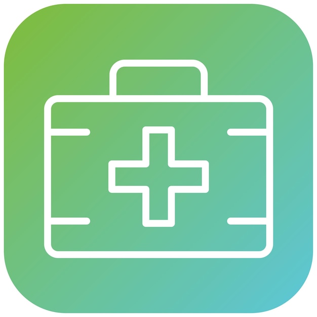 Estilo del icono del kit de primeros auxilios de diseño vectorial