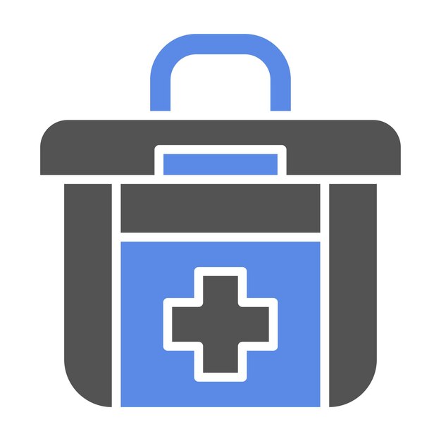 Estilo del icono del kit de primeros auxilios de diseño vectorial