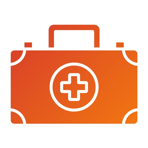 Estilo del icono del kit de primeros auxilios de diseño vectorial