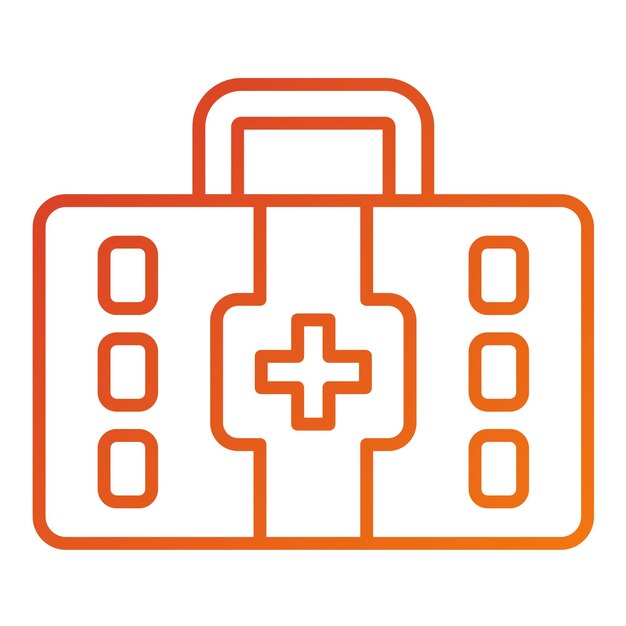 Estilo del icono del kit de primeros auxilios de diseño vectorial