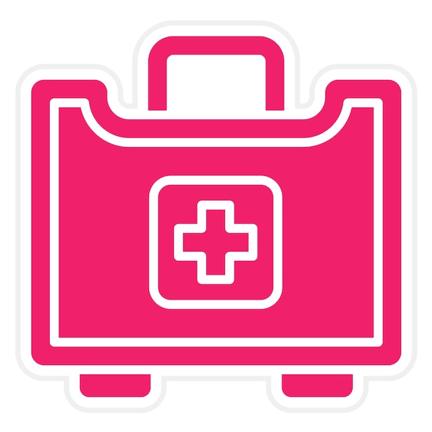Estilo del icono del kit de primeros auxilios de diseño vectorial