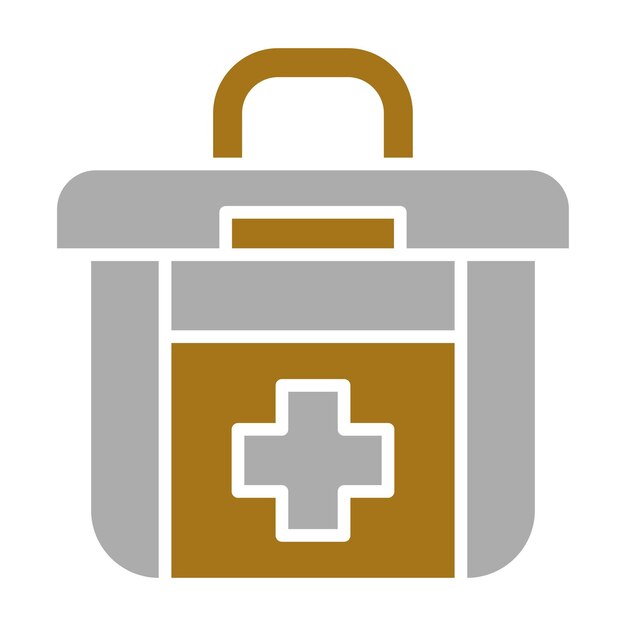 Estilo del icono del kit de primeros auxilios de diseño vectorial