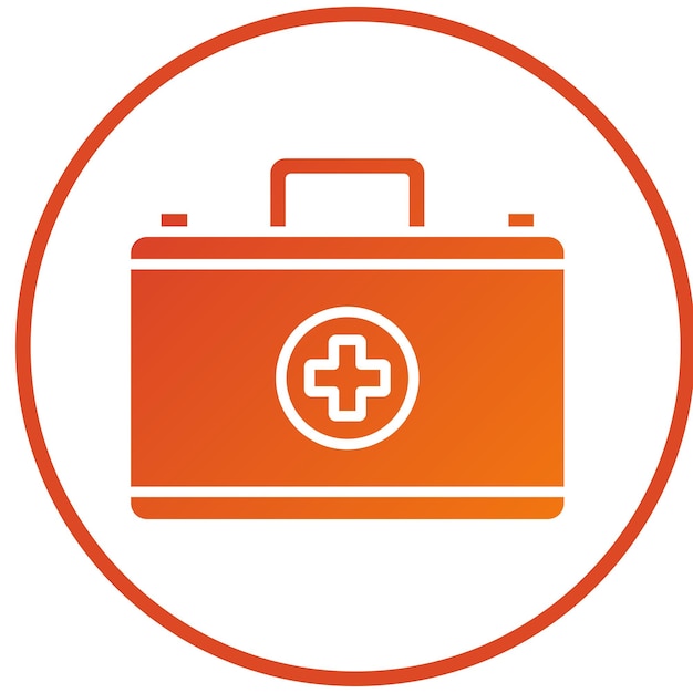 Estilo del icono del kit de primeros auxilios de diseño vectorial