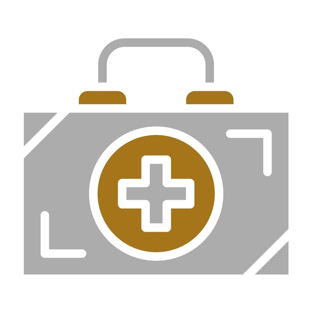 Estilo del icono del kit de primeros auxilios de diseño vectorial