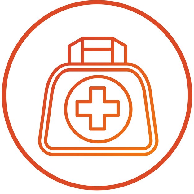 Estilo del icono del kit de primeros auxilios de diseño vectorial