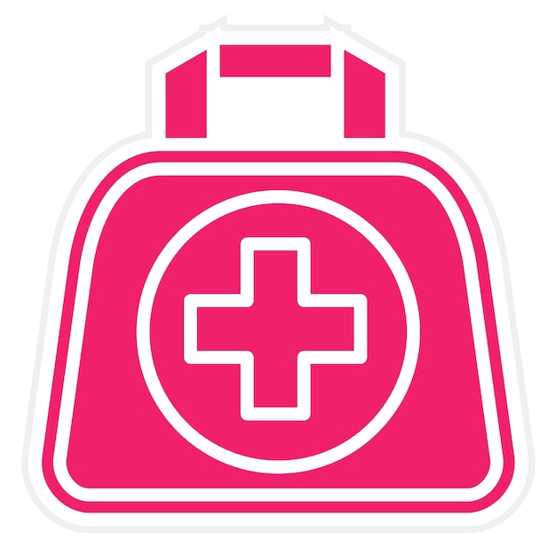 Estilo del icono del kit de primeros auxilios de diseño vectorial
