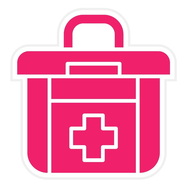 Estilo del icono del kit de primeros auxilios de diseño vectorial