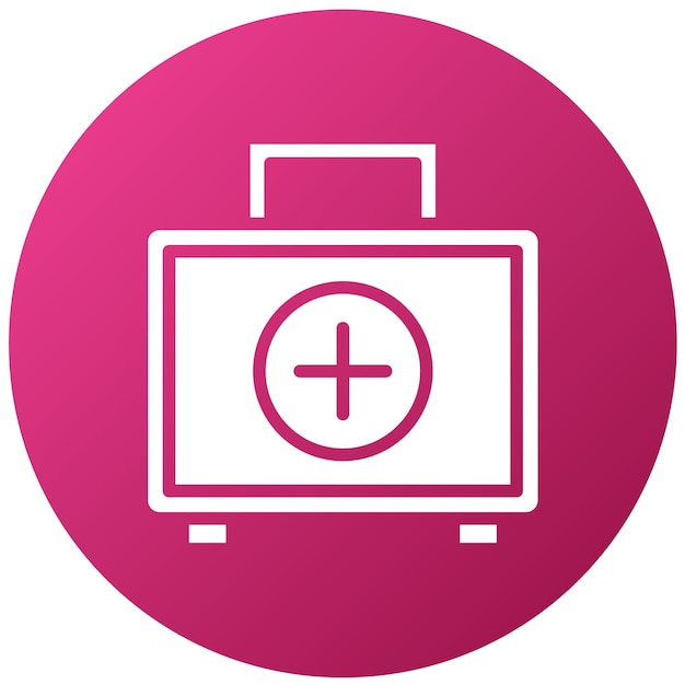 Estilo del icono del kit de primeros auxilios de diseño vectorial