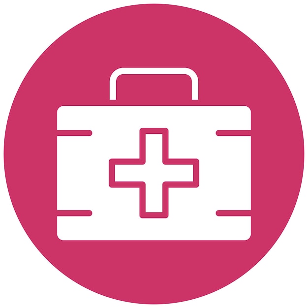 Estilo del icono del kit de primeros auxilios de diseño vectorial