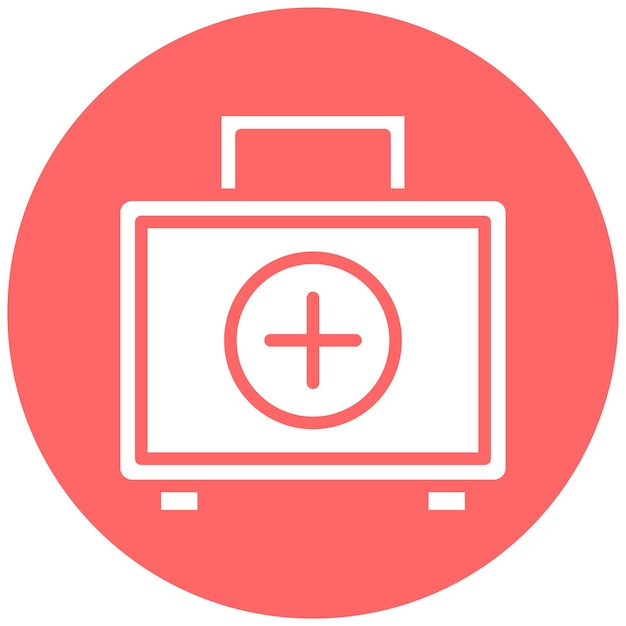 Estilo del icono del kit de primeros auxilios de diseño vectorial