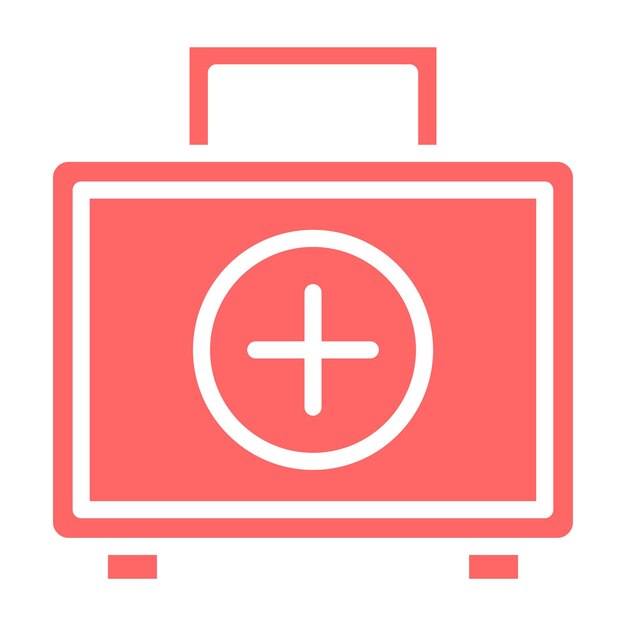 Estilo del icono del kit de primeros auxilios de diseño vectorial