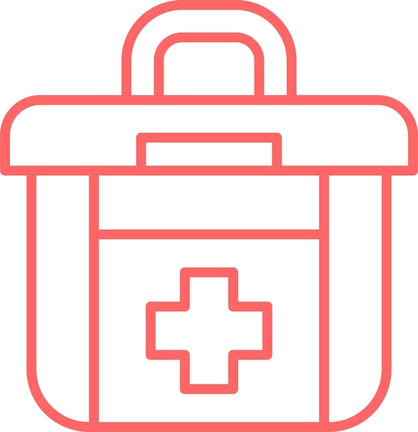 Estilo del icono del kit de primeros auxilios de diseño vectorial