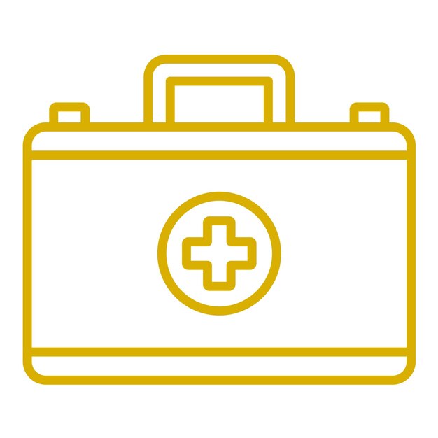 Estilo del icono del kit de primeros auxilios de diseño vectorial