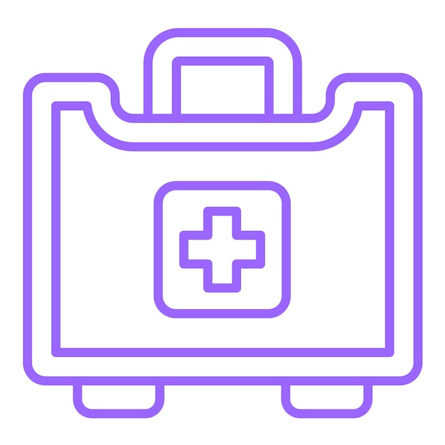 Estilo del icono del kit de primeros auxilios de diseño vectorial