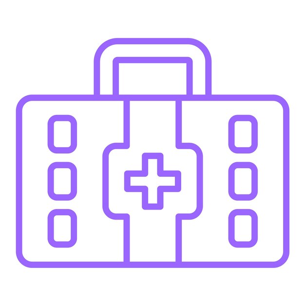 Estilo del icono del kit de primeros auxilios de diseño vectorial