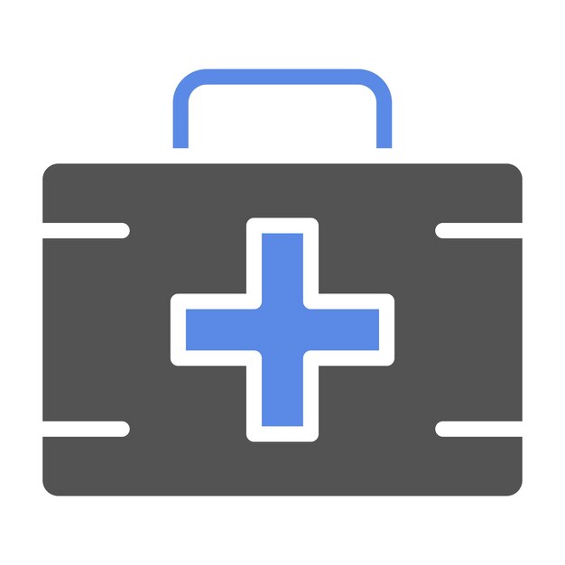 Estilo del icono del kit de primeros auxilios de diseño vectorial