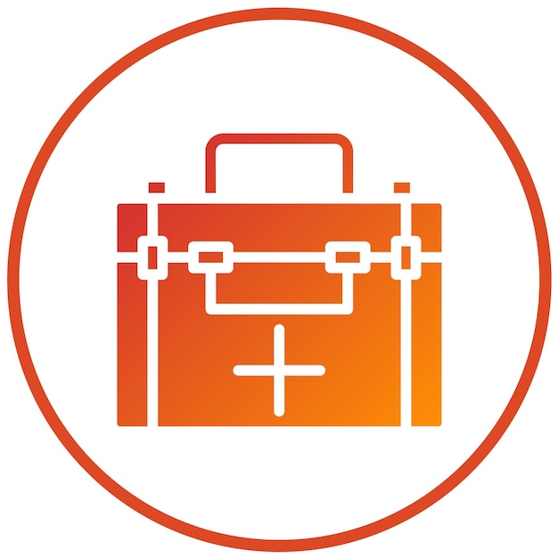 Estilo del icono del kit de primeros auxilios de diseño vectorial