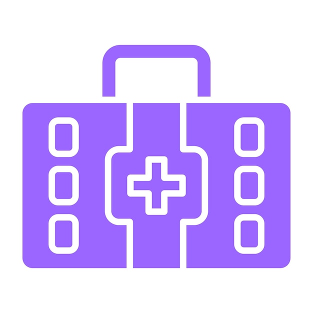 Estilo del icono del kit de primeros auxilios de diseño vectorial