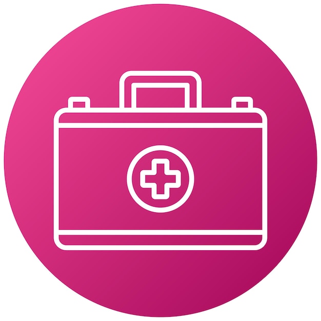 Estilo del icono del kit de primeros auxilios de diseño vectorial