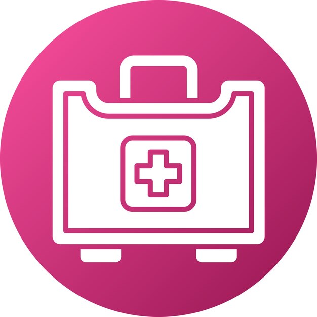 Estilo del icono del kit de primeros auxilios de diseño vectorial