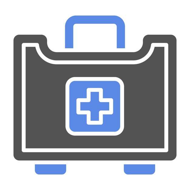 Estilo del icono del kit de primeros auxilios de diseño vectorial