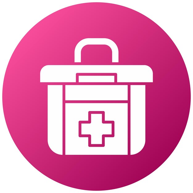 Estilo del icono del kit de primeros auxilios de diseño vectorial