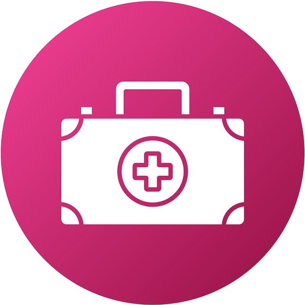 Estilo del icono del kit de primeros auxilios de diseño vectorial