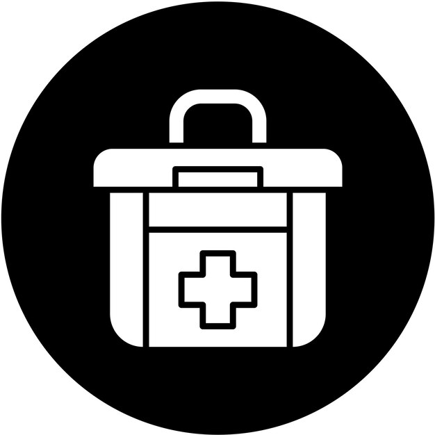 Estilo del icono del kit de primeros auxilios de diseño vectorial