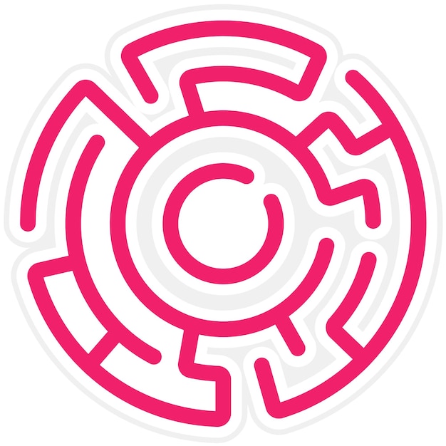 Estilo del icono del laberinto de setos