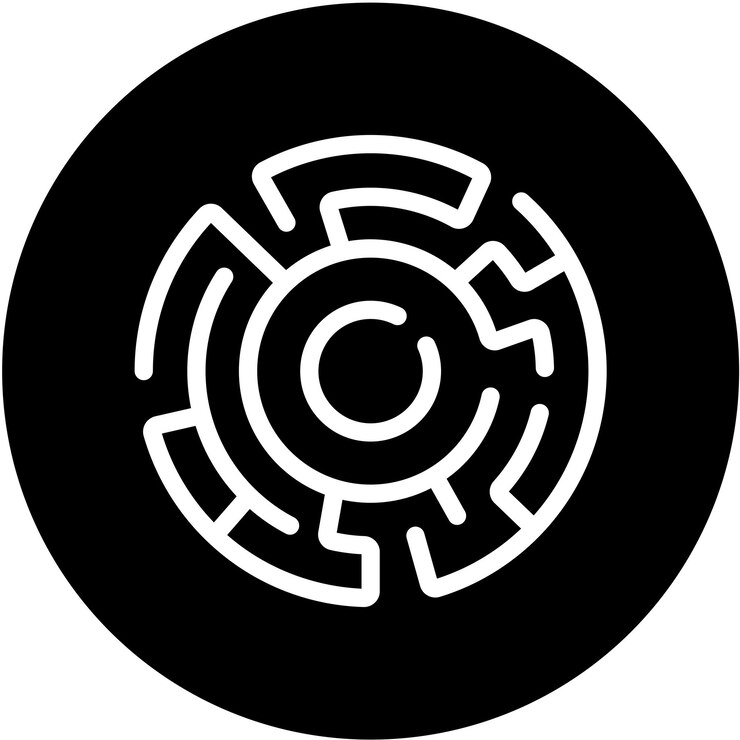 Vector estilo del icono del laberinto de setos