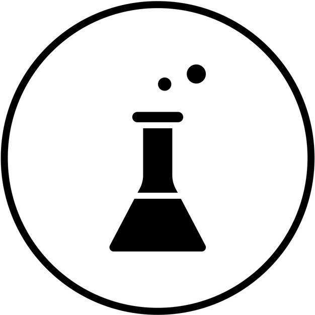 Estilo del icono del laboratorio de diseño vectorial de biología
