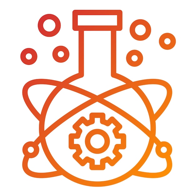 Estilo del icono del laboratorio de innovación de diseño vectorial