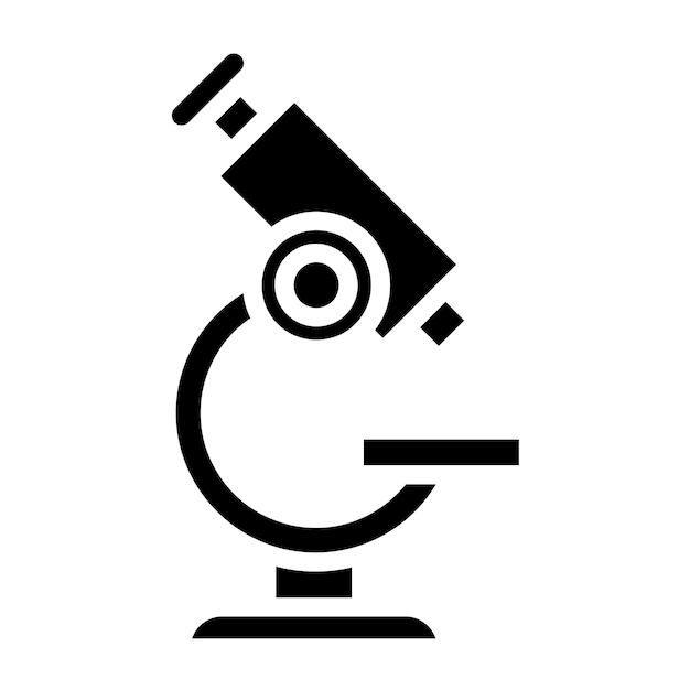 Estilo del icono del laboratorio del microscopio de diseño vectorial