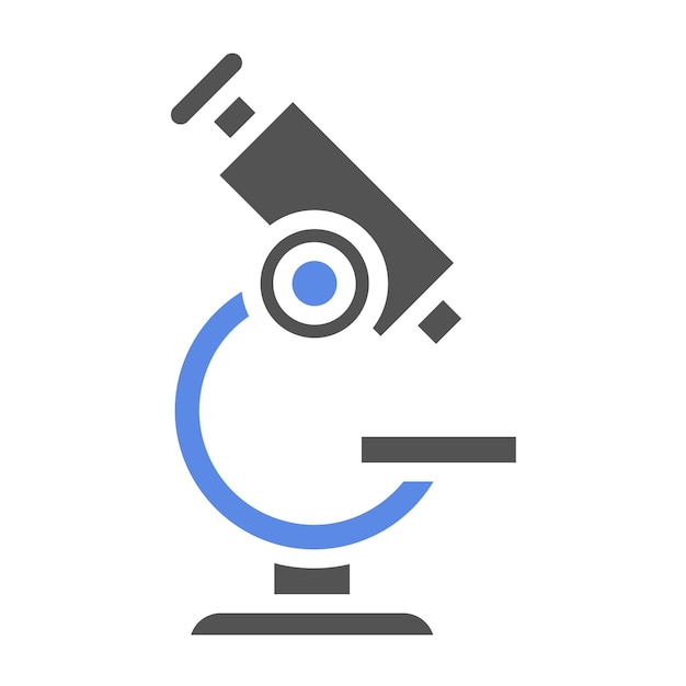 Estilo del icono del laboratorio del microscopio de diseño vectorial