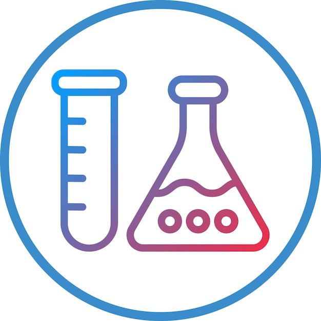 Estilo del icono del laboratorio químico de diseño vectorial