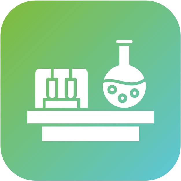 Estilo del icono del laboratorio químico de diseño vectorial