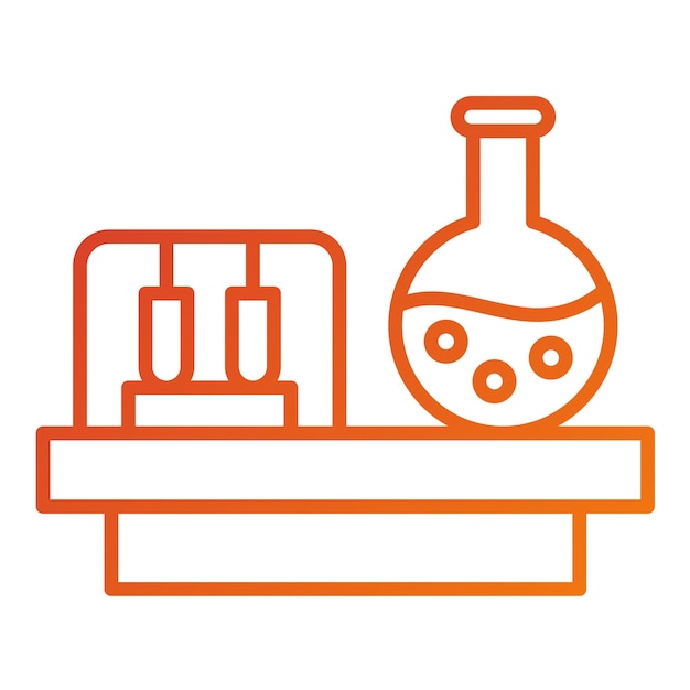 Estilo del icono del laboratorio químico de diseño vectorial