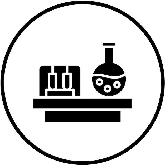 Estilo del icono del laboratorio químico de diseño vectorial