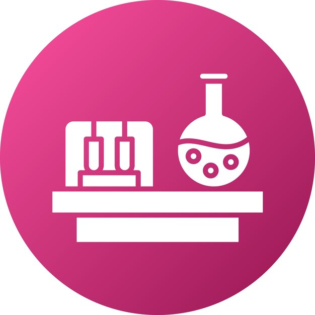 Estilo del icono del laboratorio químico de diseño vectorial