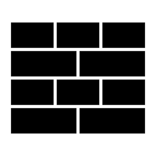 Estilo de icono de ladrillo de diseño vectorial