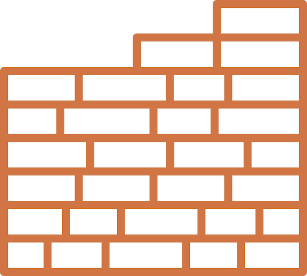 Estilo de icono de ladrillo de diseño vectorial