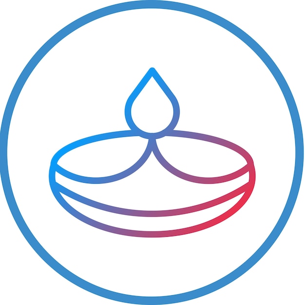 Estilo del icono de la lámpara de aceite de diseño vectorial