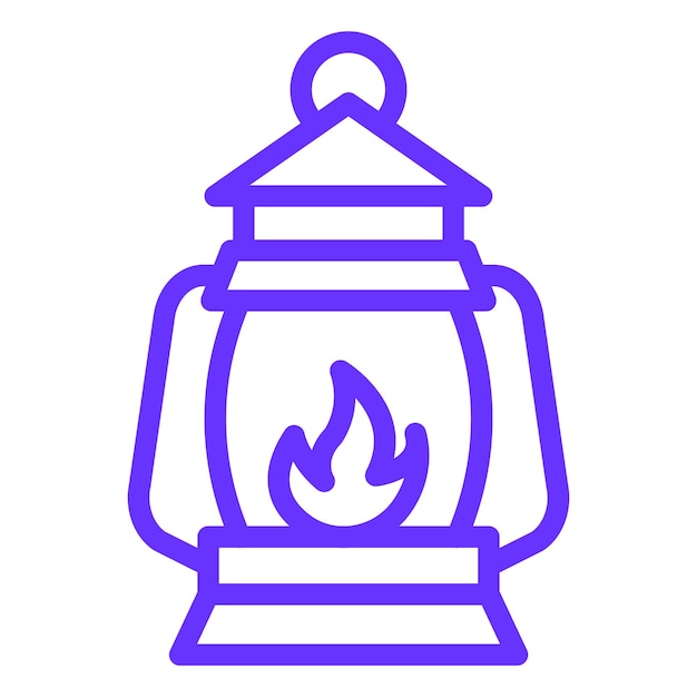Estilo del icono de la lámpara de aceite de diseño vectorial