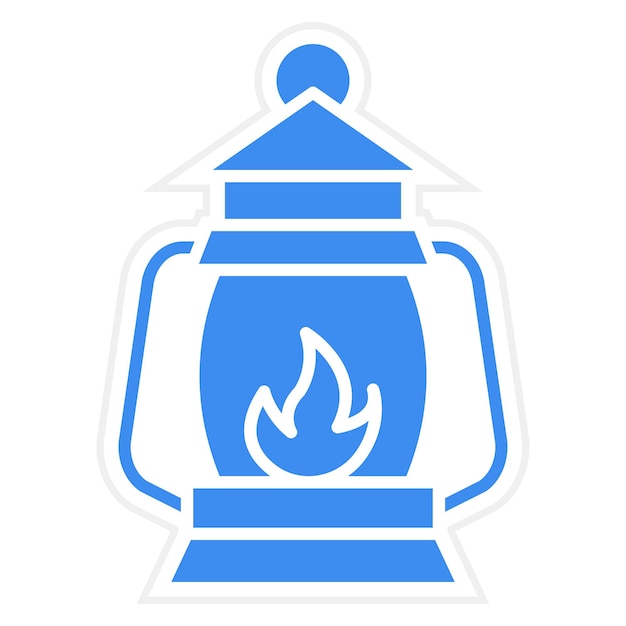 Estilo del icono de la lámpara de aceite de diseño vectorial