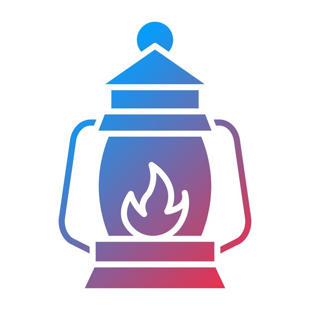 Estilo del icono de la lámpara de aceite de diseño vectorial