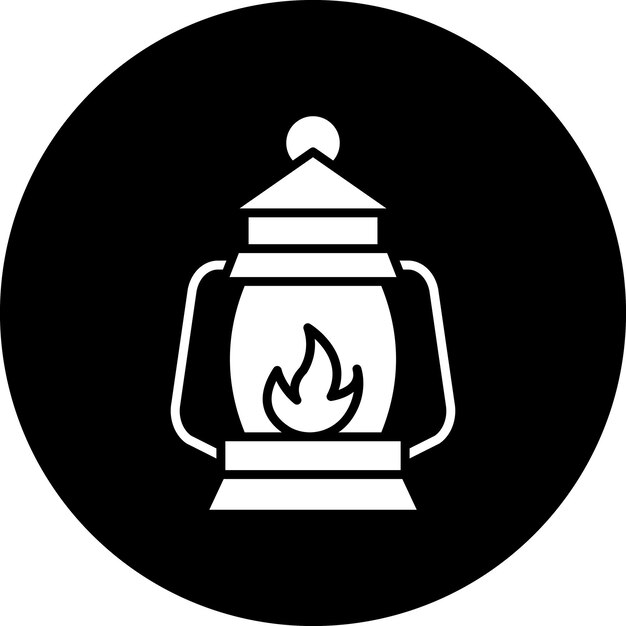 Estilo del icono de la lámpara de aceite de diseño vectorial