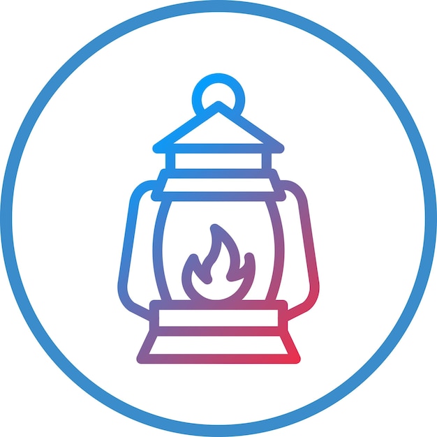 Estilo del icono de la lámpara de aceite de diseño vectorial