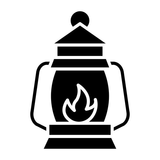 Estilo del icono de la lámpara de aceite de diseño vectorial