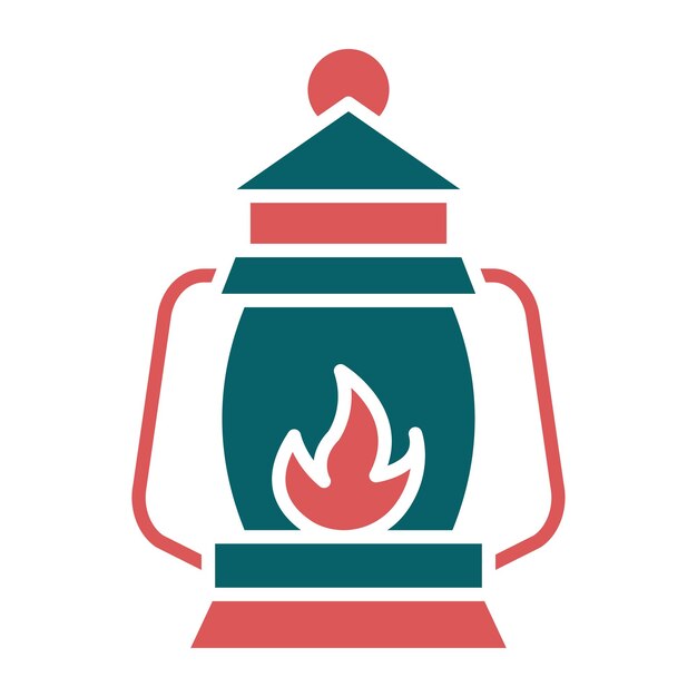 Estilo del icono de la lámpara de aceite de diseño vectorial